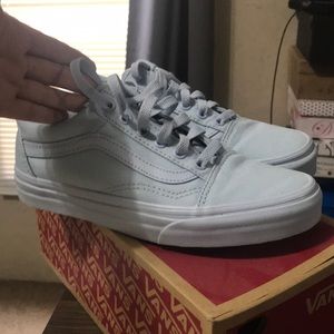 Old School Baby Blue Vans